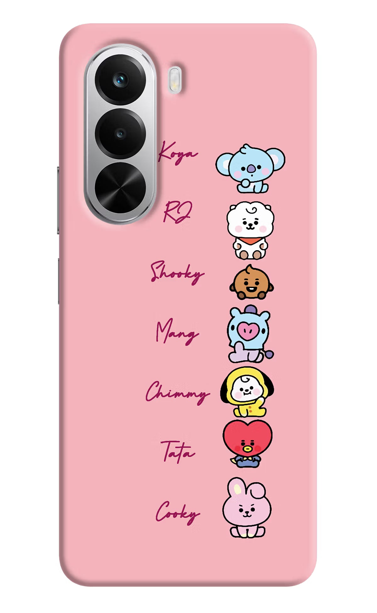 BTS names Realme P4x 5G Back Cover