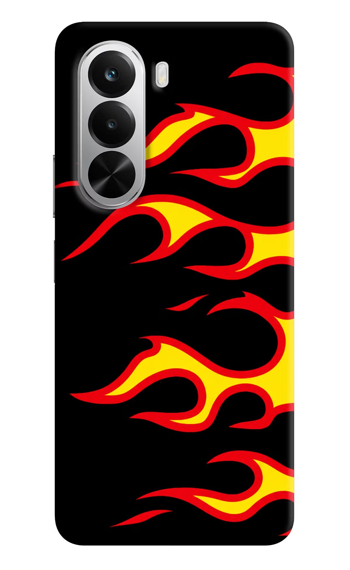 Side Sweep Flames Realme P4x 5G Back Cover