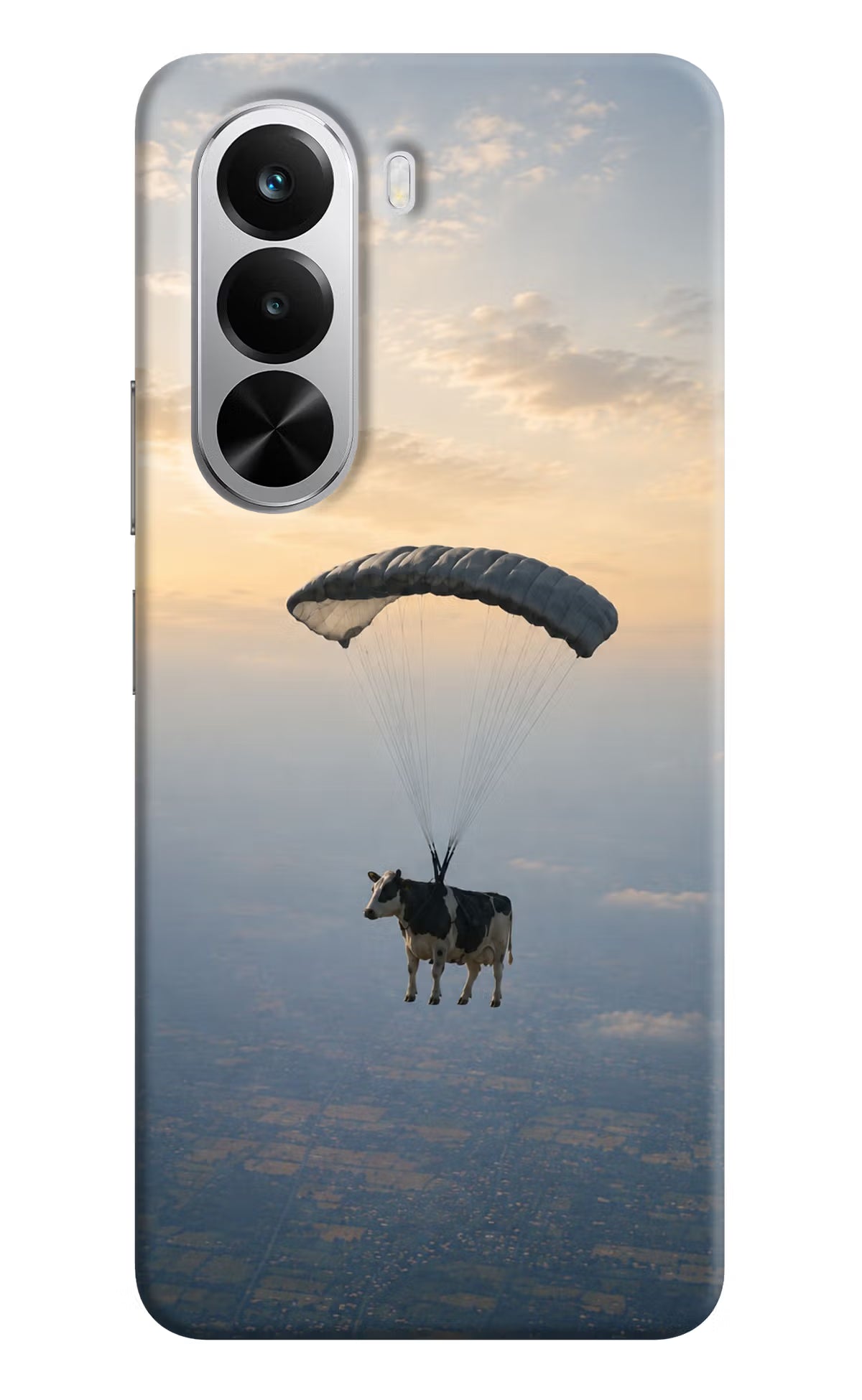 Skydiving Cow Realme P4x 5G Back Cover