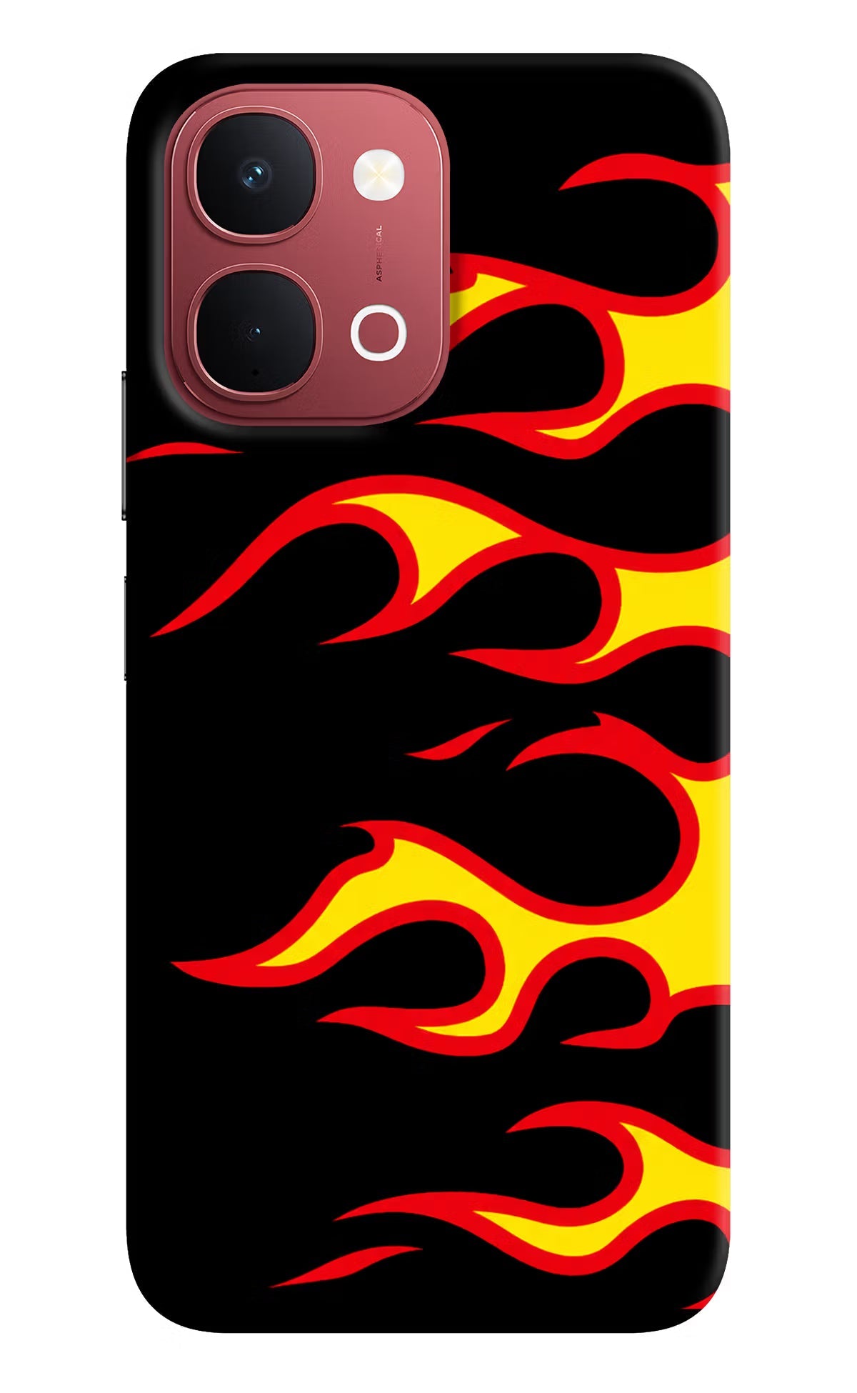 Side Sweep Flames Vivo Y51 Pro 5G Back Cover