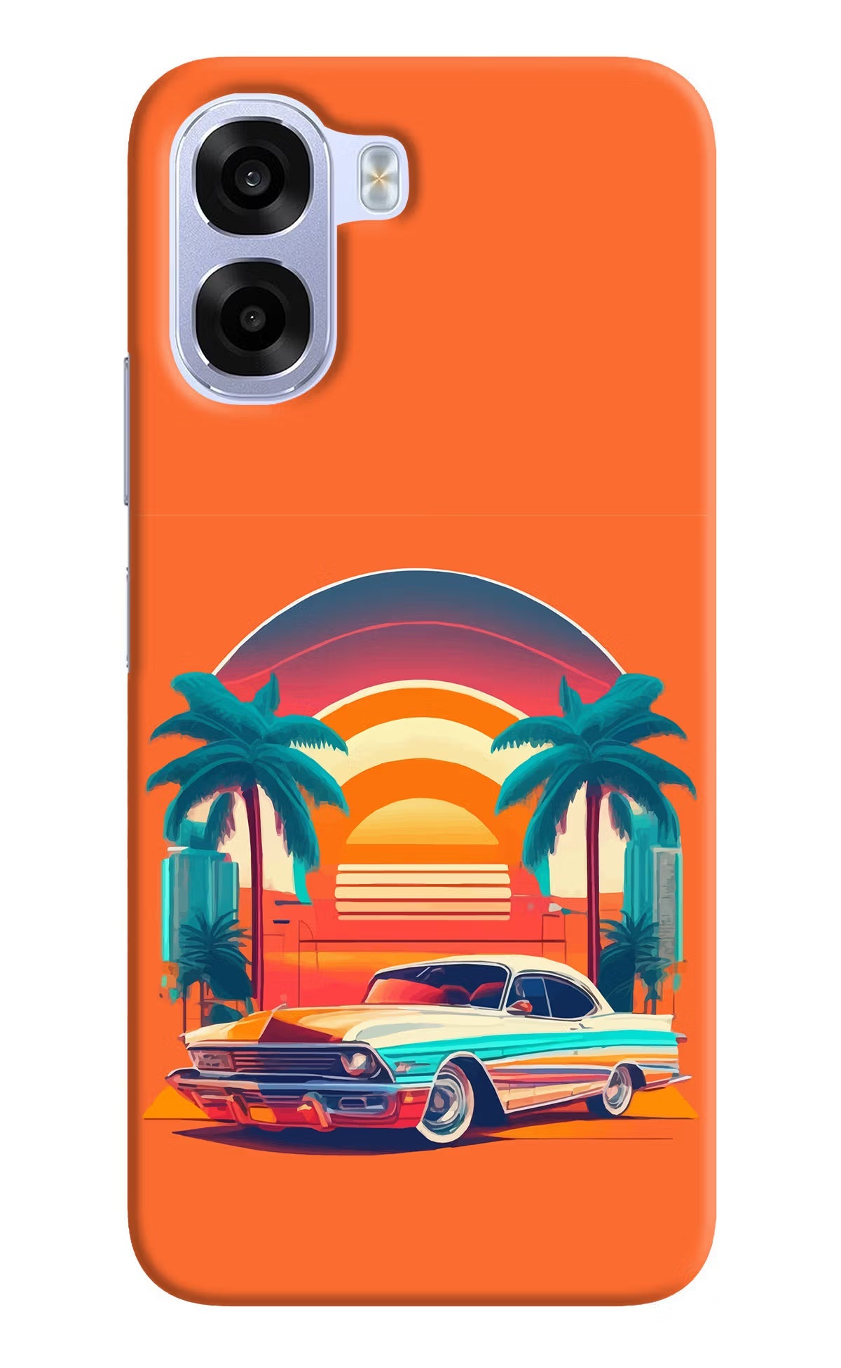 Palm Drive 80s OPPO K14x 5G Hard Case Back Cover by Casekaro
