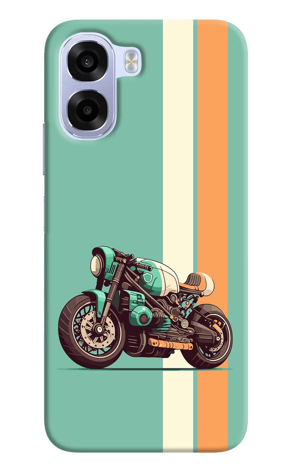 Striped Moto Drift OPPO K14x 5G Hard Case Back Cover by Casekaro