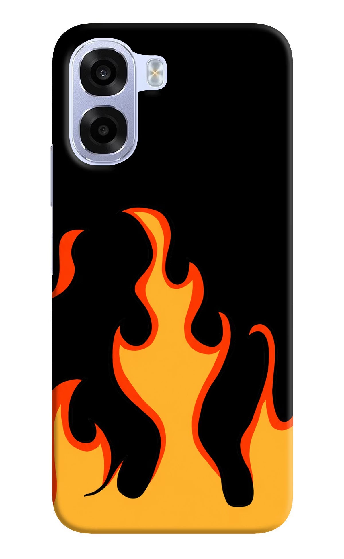 Fired Up – Black OPPO K14x 5G Hard Case Back Cover by Casekaro