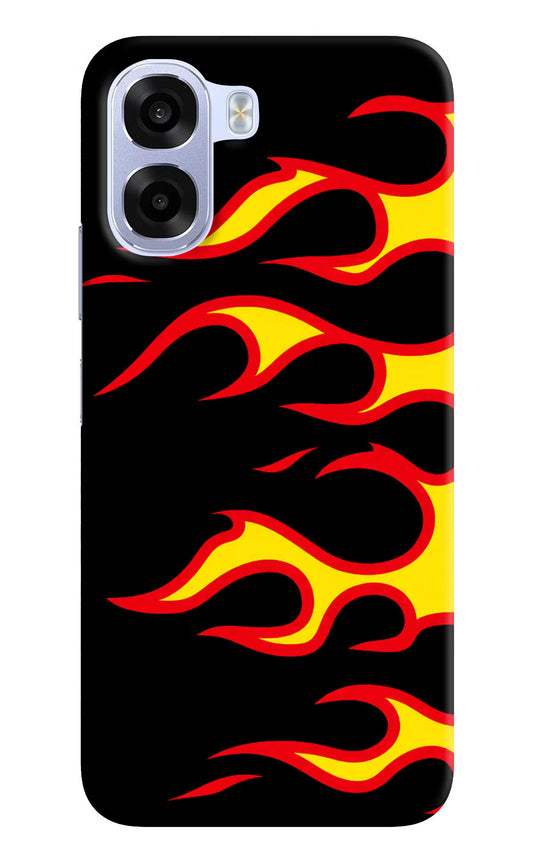 Side Sweep Flames OPPO K14x 5G Hard Case Back Cover by Casekaro