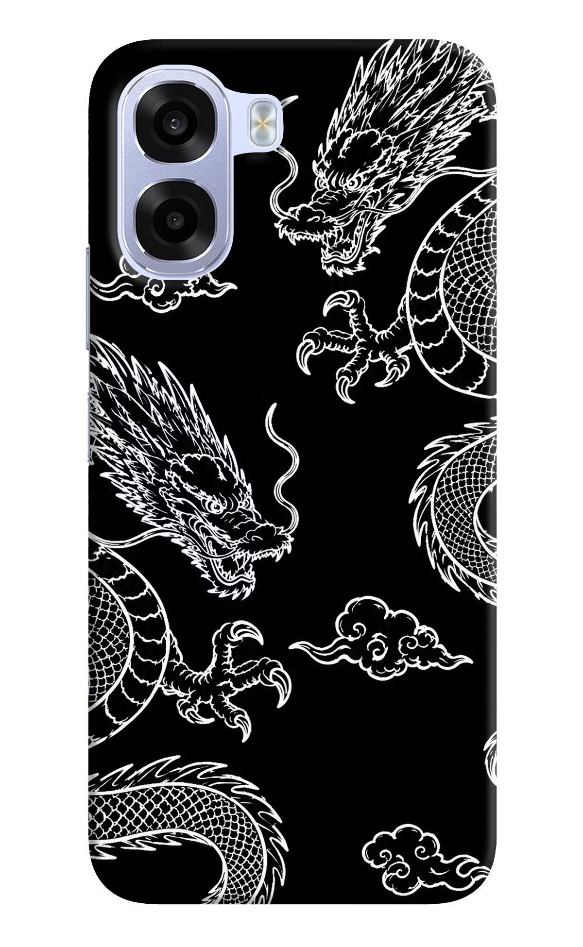 Twin Dragons OPPO K14x 5G Hard Case Back Cover by Casekaro