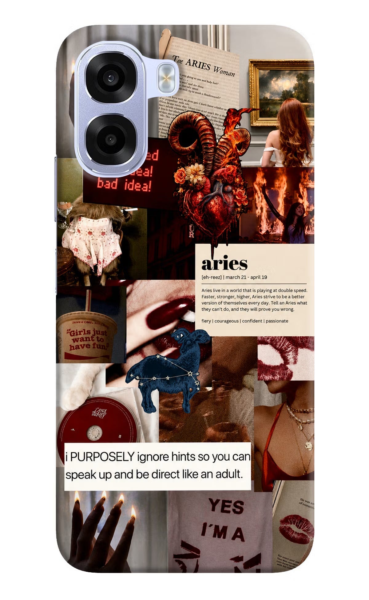 Zodiac Aries OPPO K14x 5G Hard Case Back Cover by Casekaro