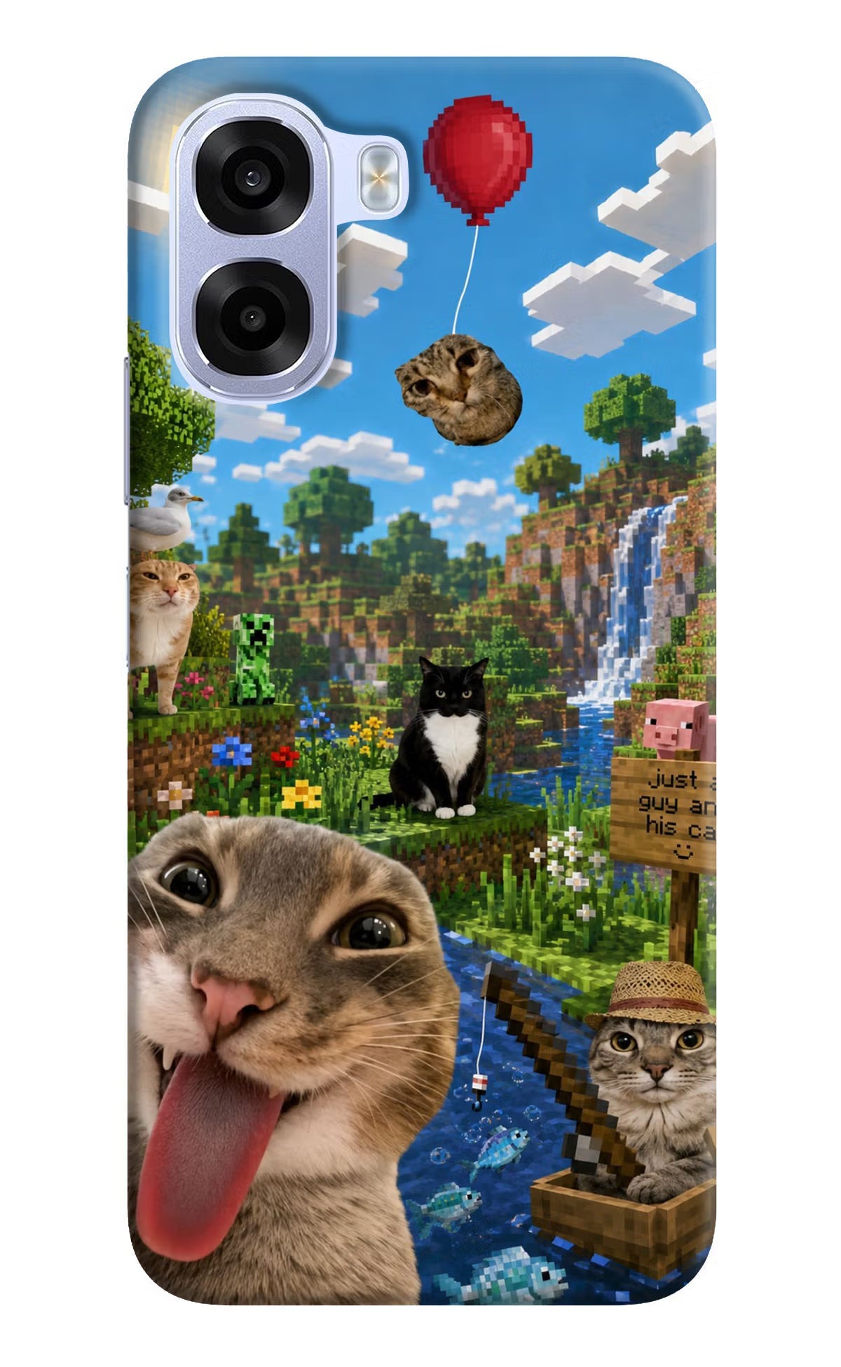 Minecraft Cat Chaos OPPO K14x 5G Hard Case Back Cover by Casekaro
