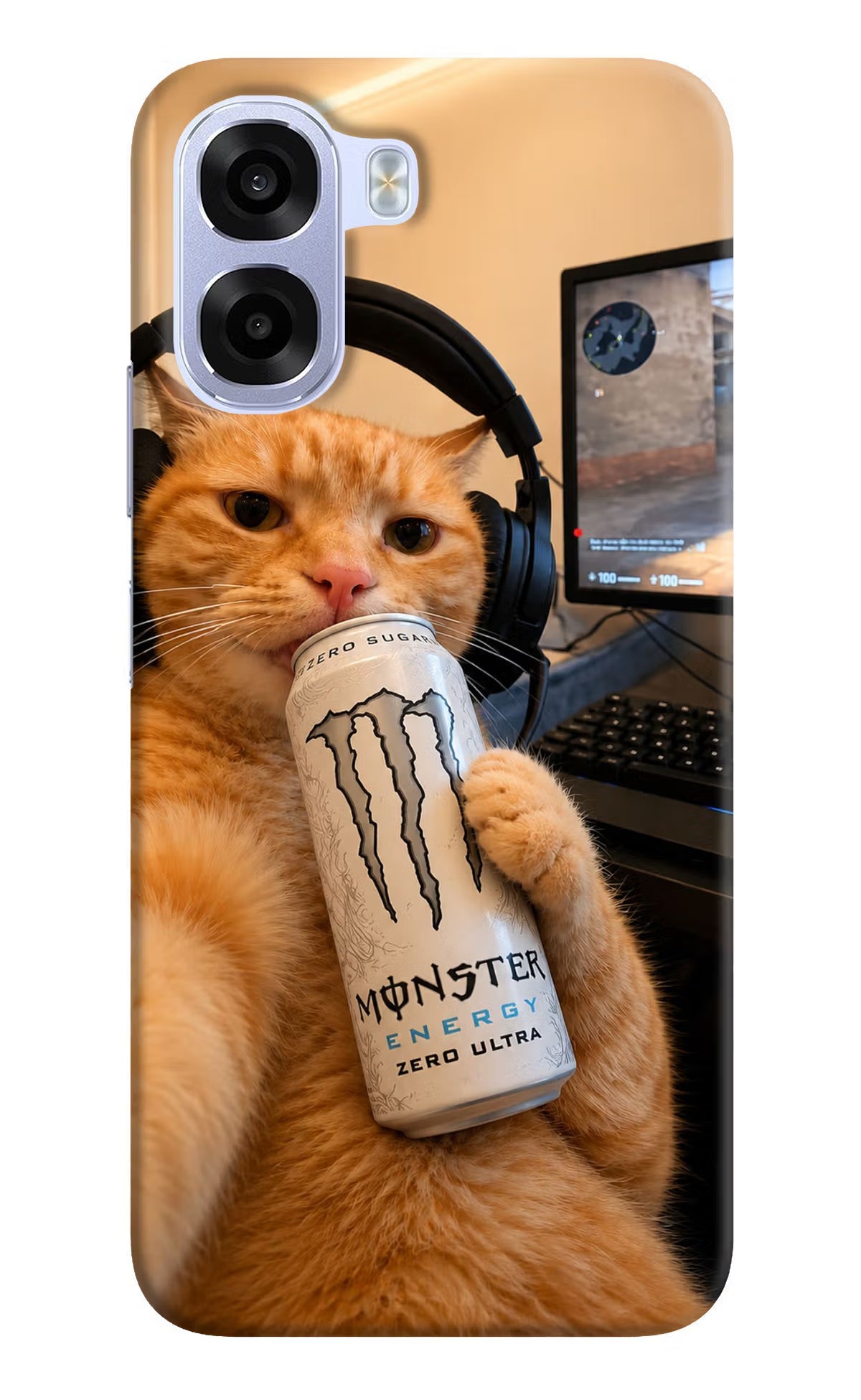 Gamer Cat Energy OPPO K14x 5G Hard Case Back Cover by Casekaro