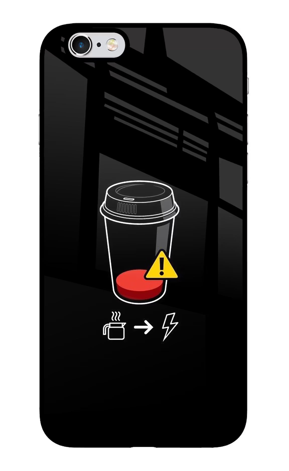 Coffee iPhone 6/6s Glass Case Back Cover by Casekaro