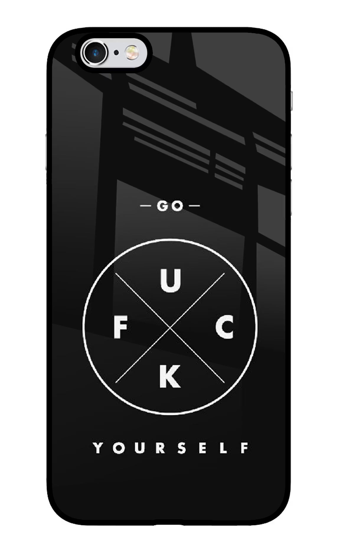 Go Fuck Yourself iPhone 6/6s Glass Case Back Cover by Casekaro