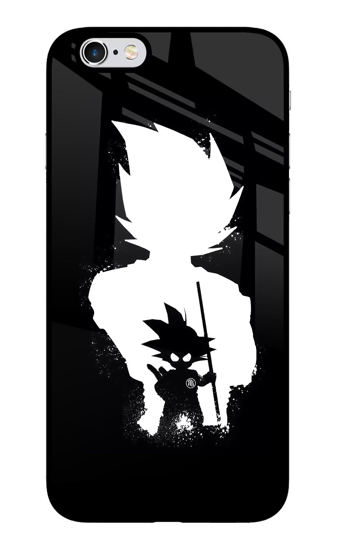 Goku Shadow iPhone 6/6s Glass Case Back Cover by Casekaro