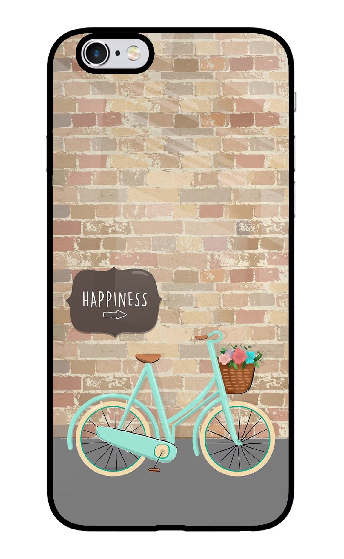 Happiness Artwork iPhone 6/6s Glass Case Back Cover by Casekaro
