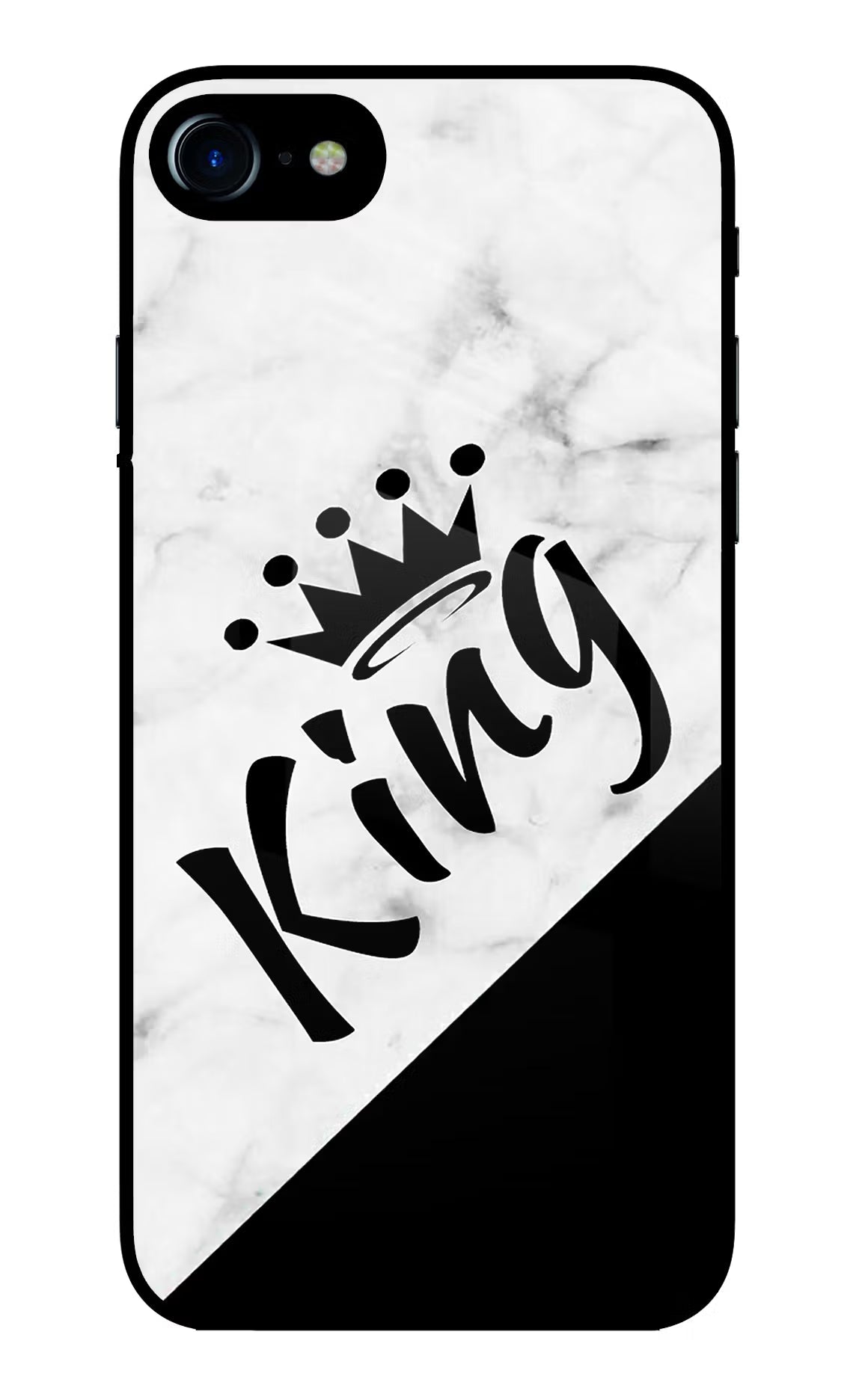 King iPhone 7/7s Glass Case Back Cover by Casekaro