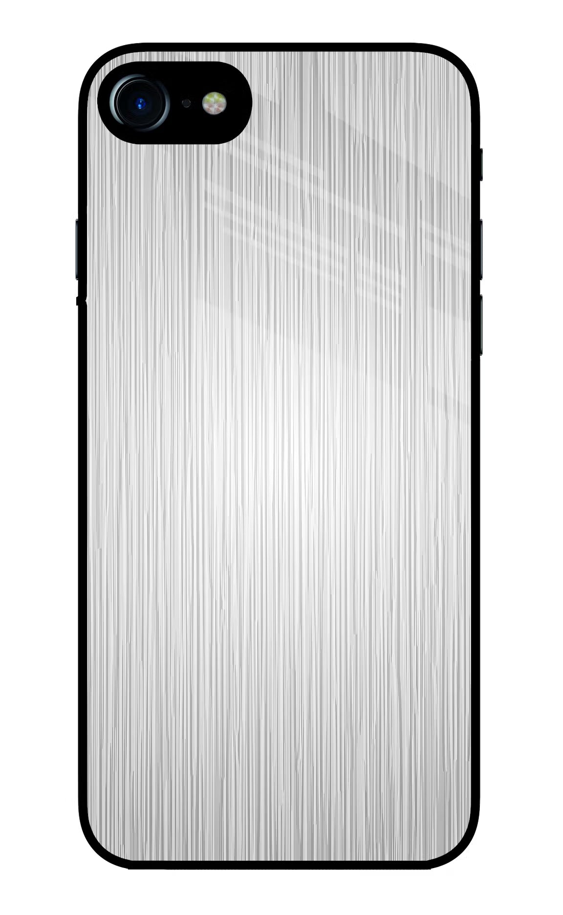 Wooden Grey Texture iPhone 7/7s Glass Case Back Cover by Casekaro