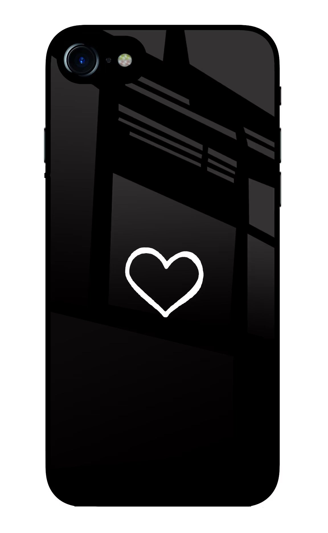 Heart iPhone 7/7s Glass Case Back Cover by Casekaro