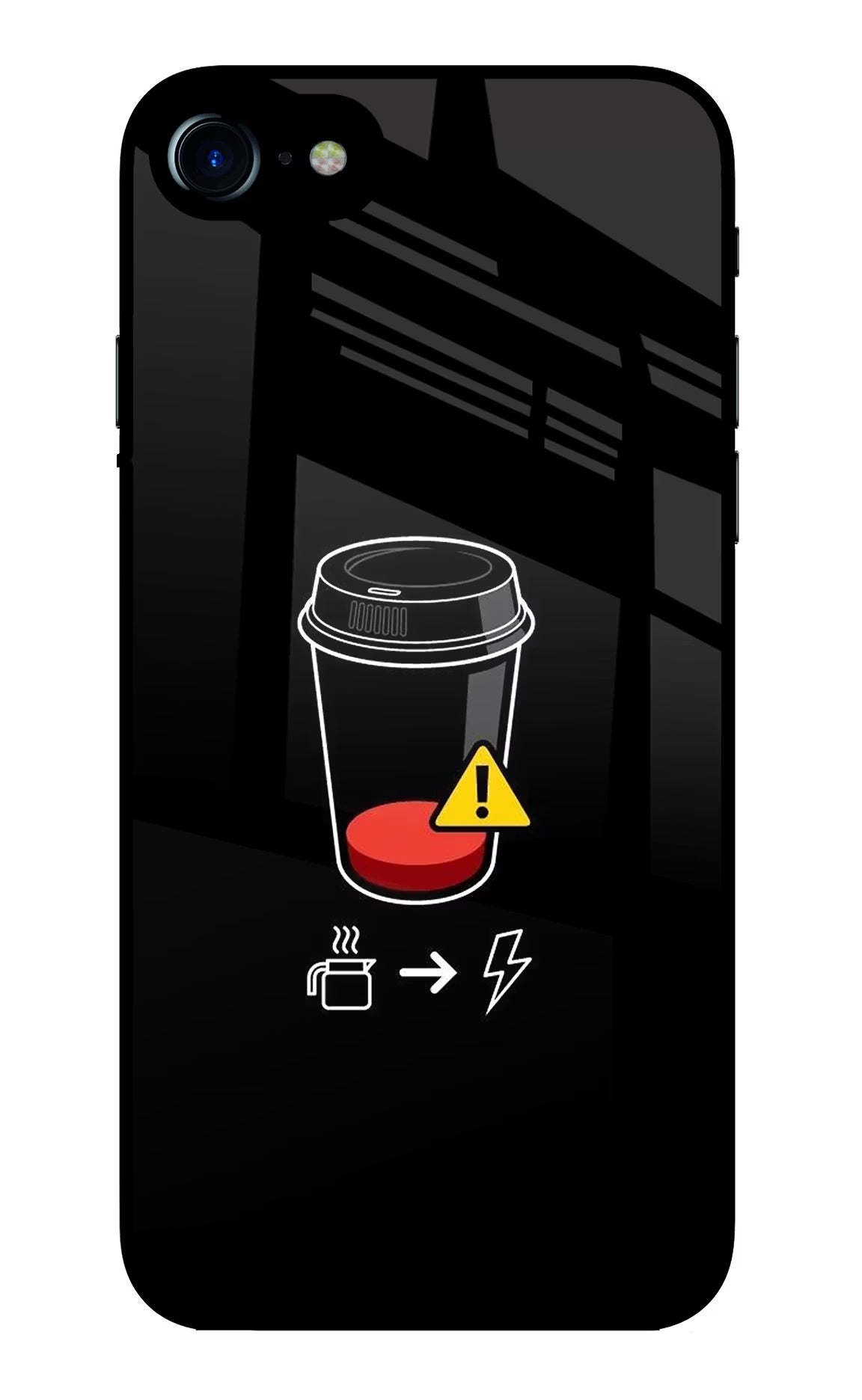 Coffee iPhone 7/7s Glass Case Back Cover by Casekaro