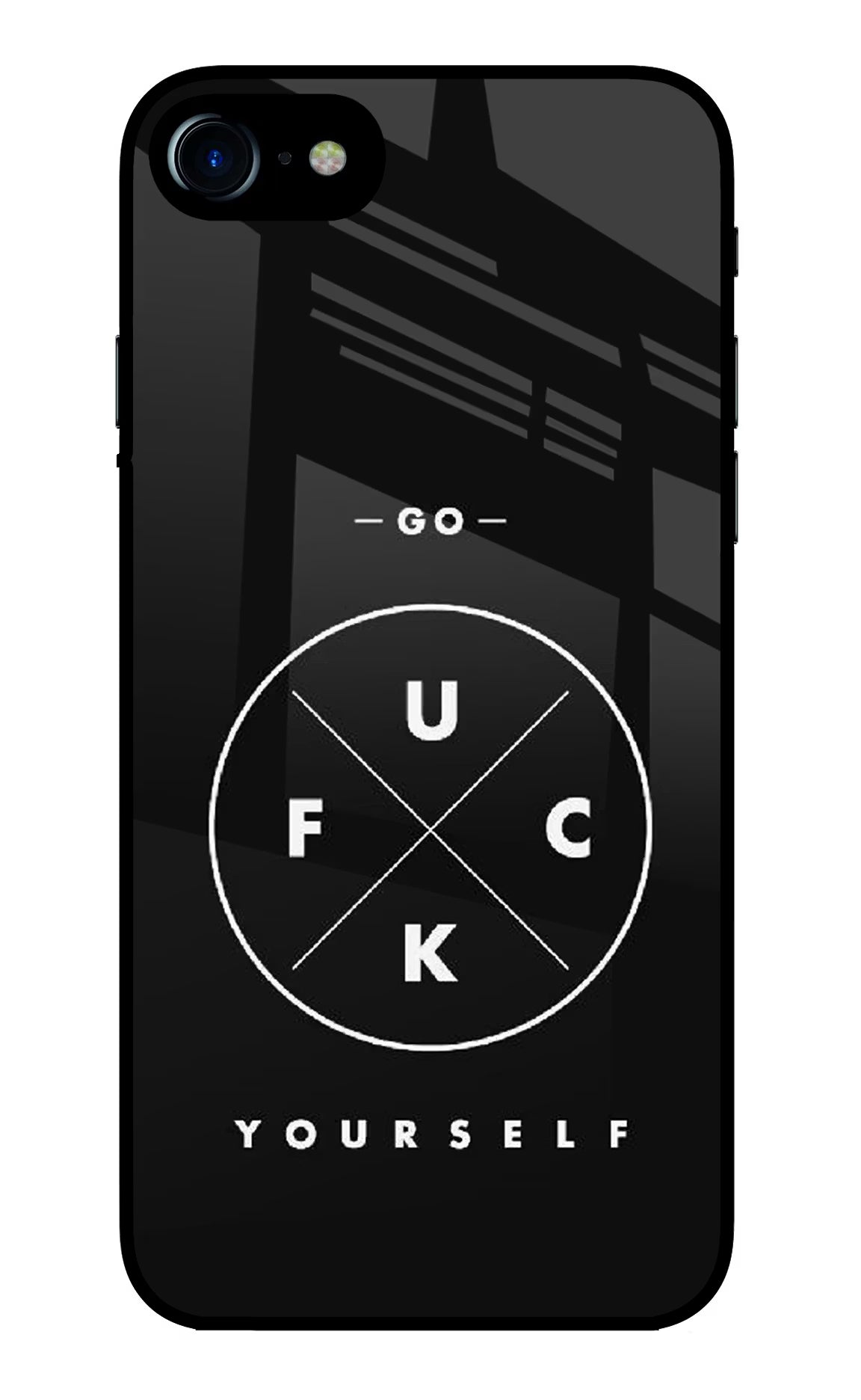 Go Fuck Yourself iPhone 7/7s Glass Case Back Cover by Casekaro
