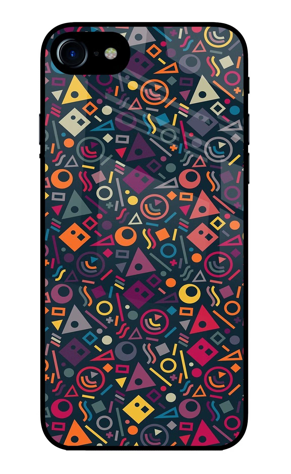 Geometric Abstract iPhone 7/7s Glass Case Back Cover by Casekaro