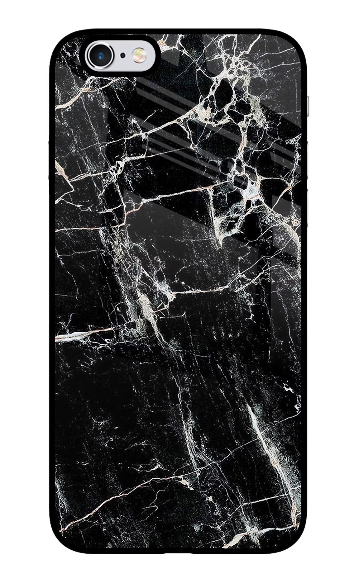 Black Marble Texture iPhone 6 Plus/6s Plus Glass Case Back Cover by Casekaro