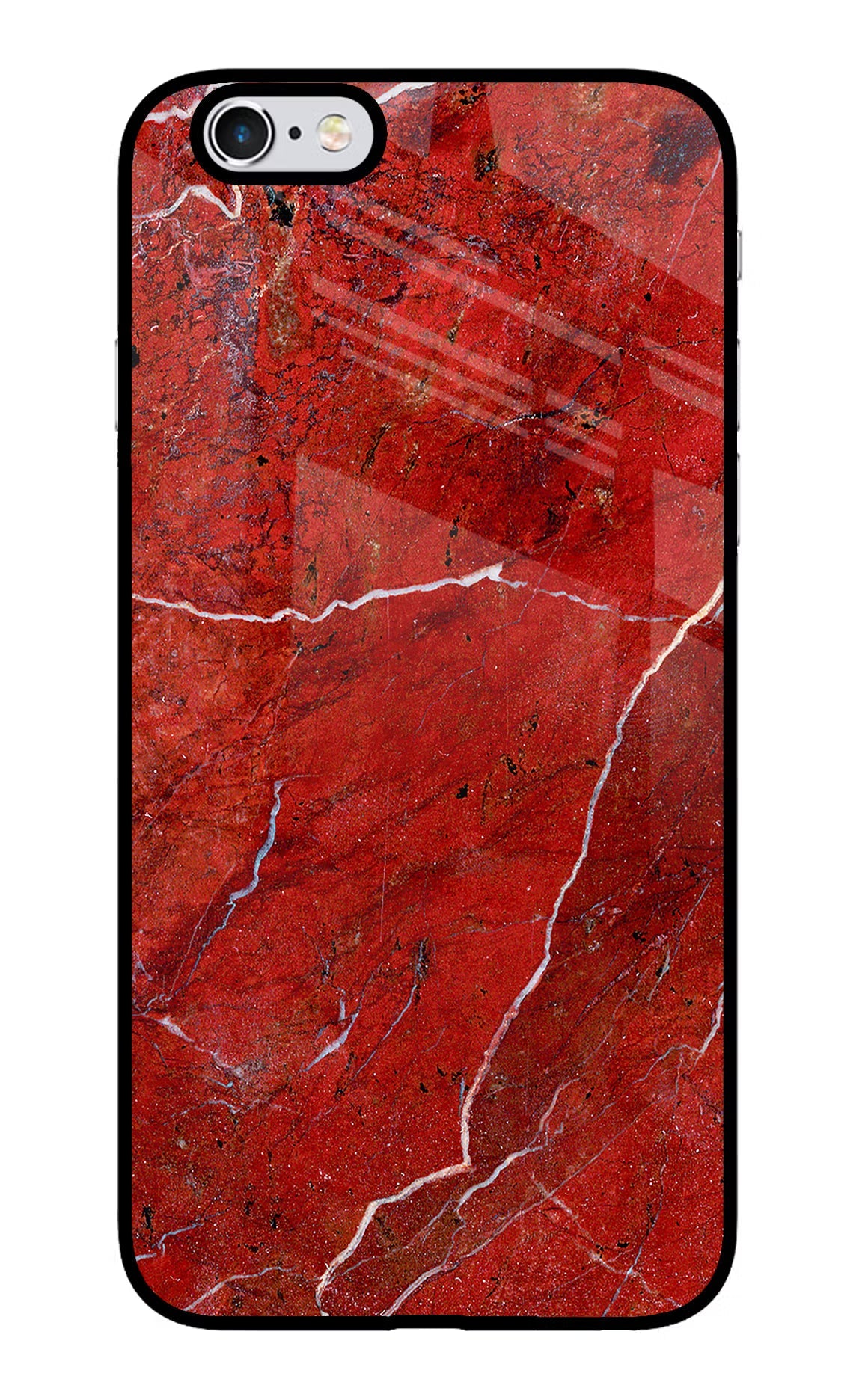 Red Marble Design iPhone 6 Plus/6s Plus Glass Case Back Cover by Casekaro