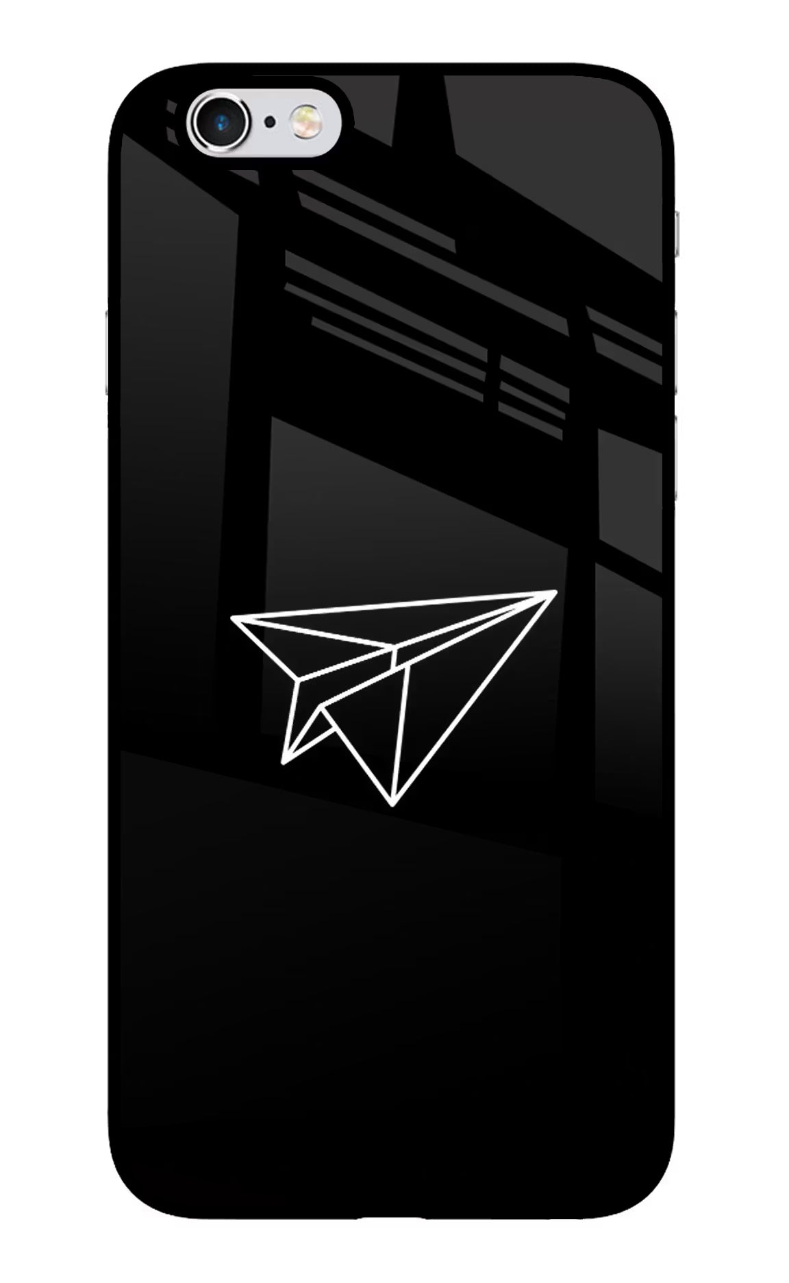 Paper Plane White iPhone 6 Plus/6s Plus Glass Case Back Cover by Casekaro