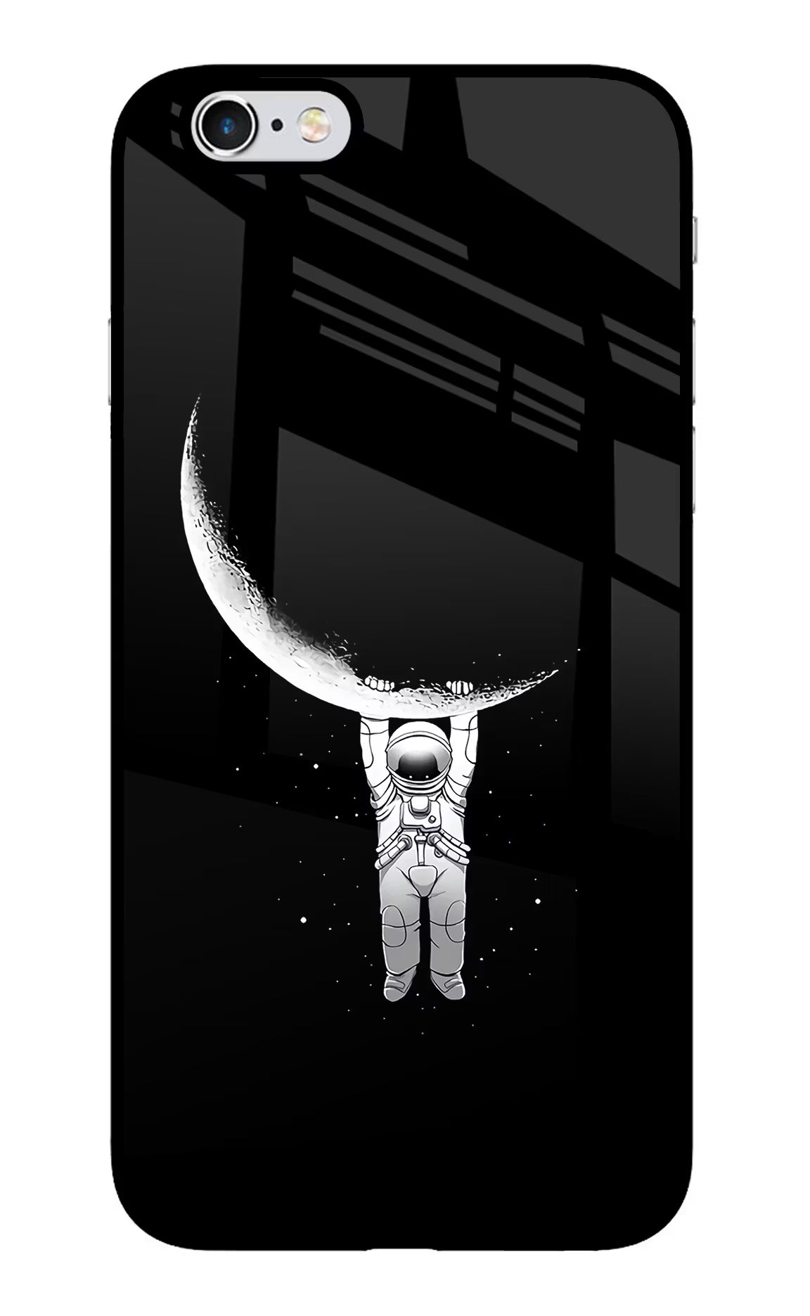 Moon Space iPhone 6 Plus/6s Plus Glass Case Back Cover by Casekaro