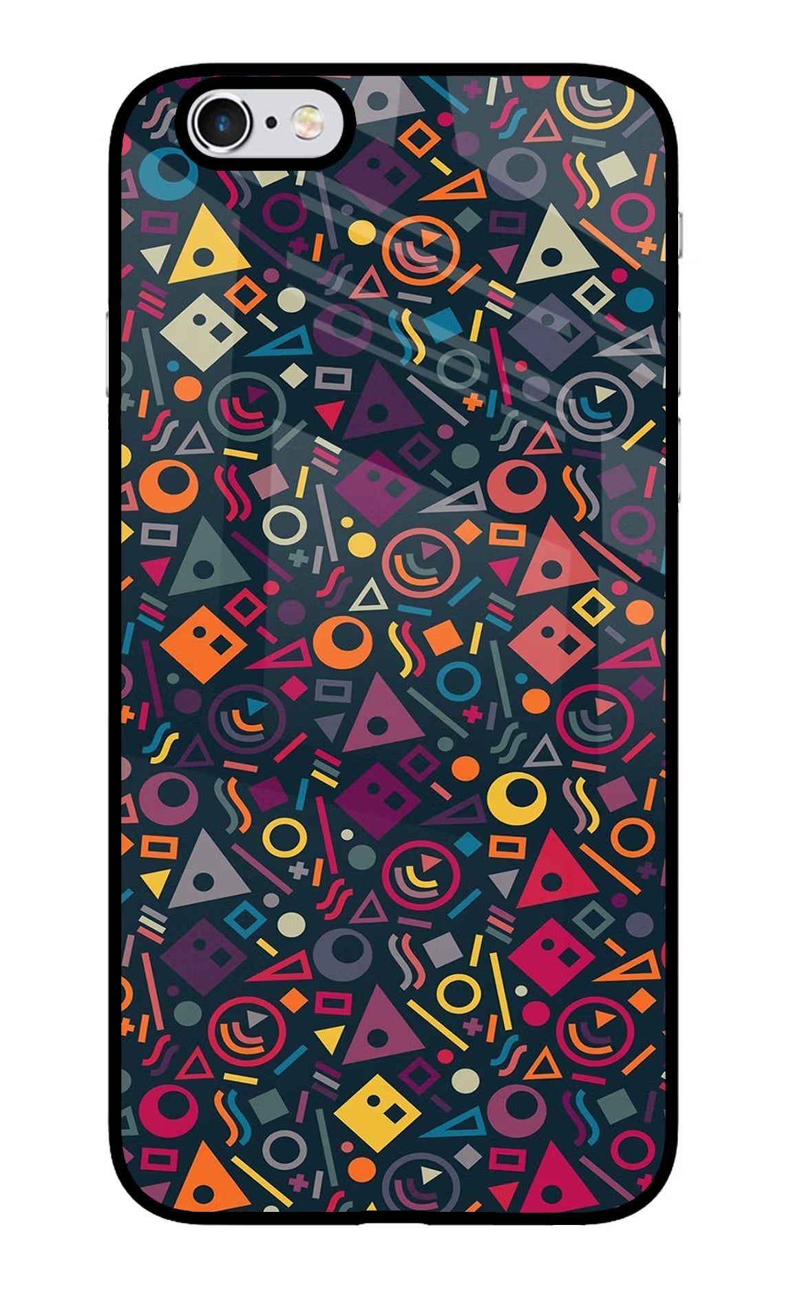 Geometric Abstract iPhone 6 Plus/6s Plus Glass Case Back Cover by Casekaro