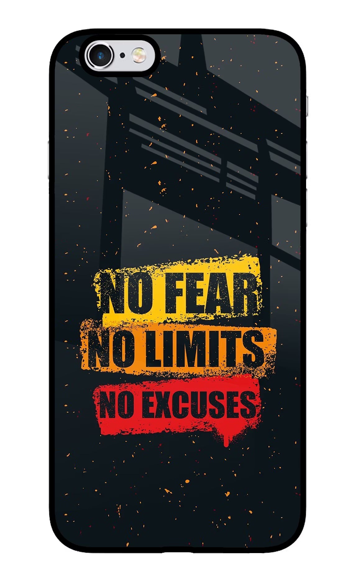 No Fear No Limits No Excuse iPhone 6 Plus/6s Plus Glass Case Back Cover by Casekaro