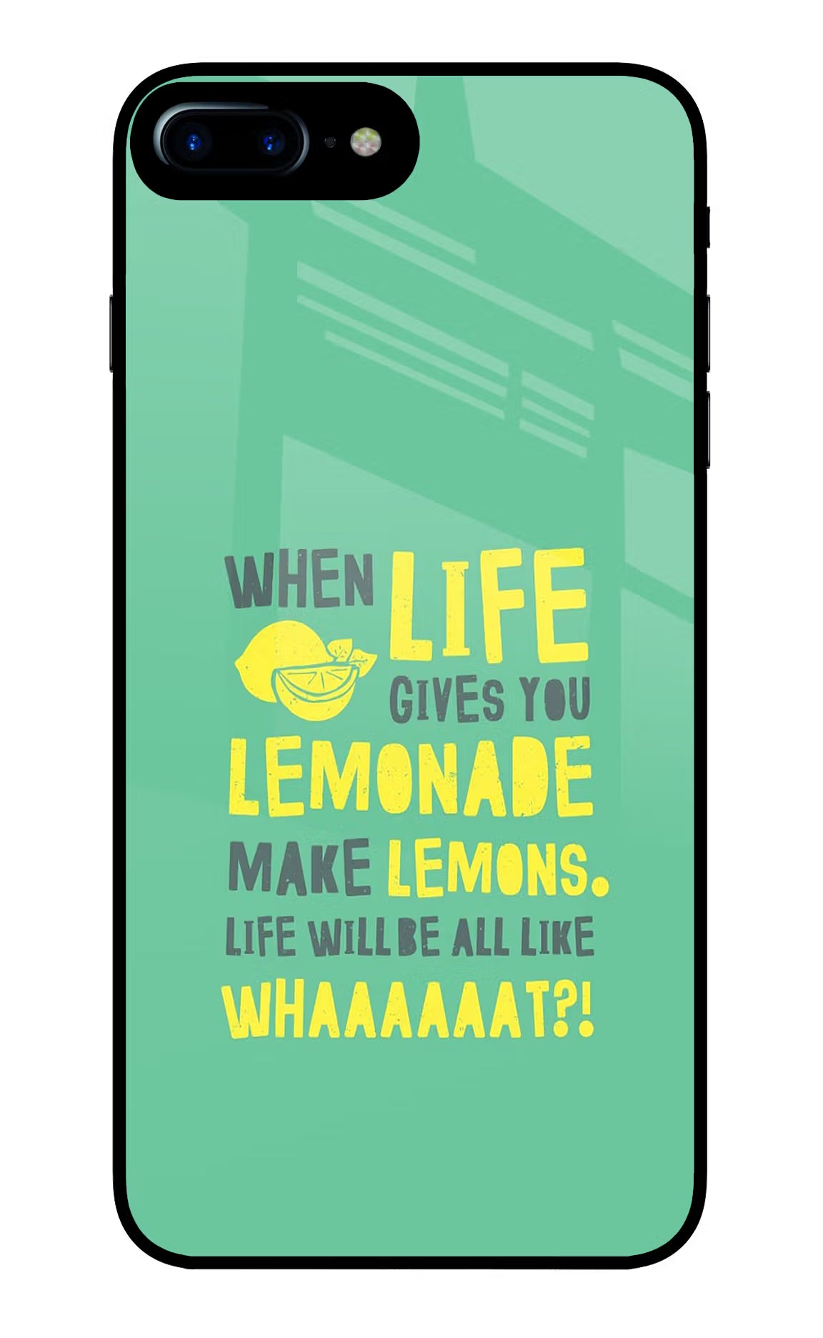 Quote iPhone 7 Plus Glass Case Back Cover by Casekaro