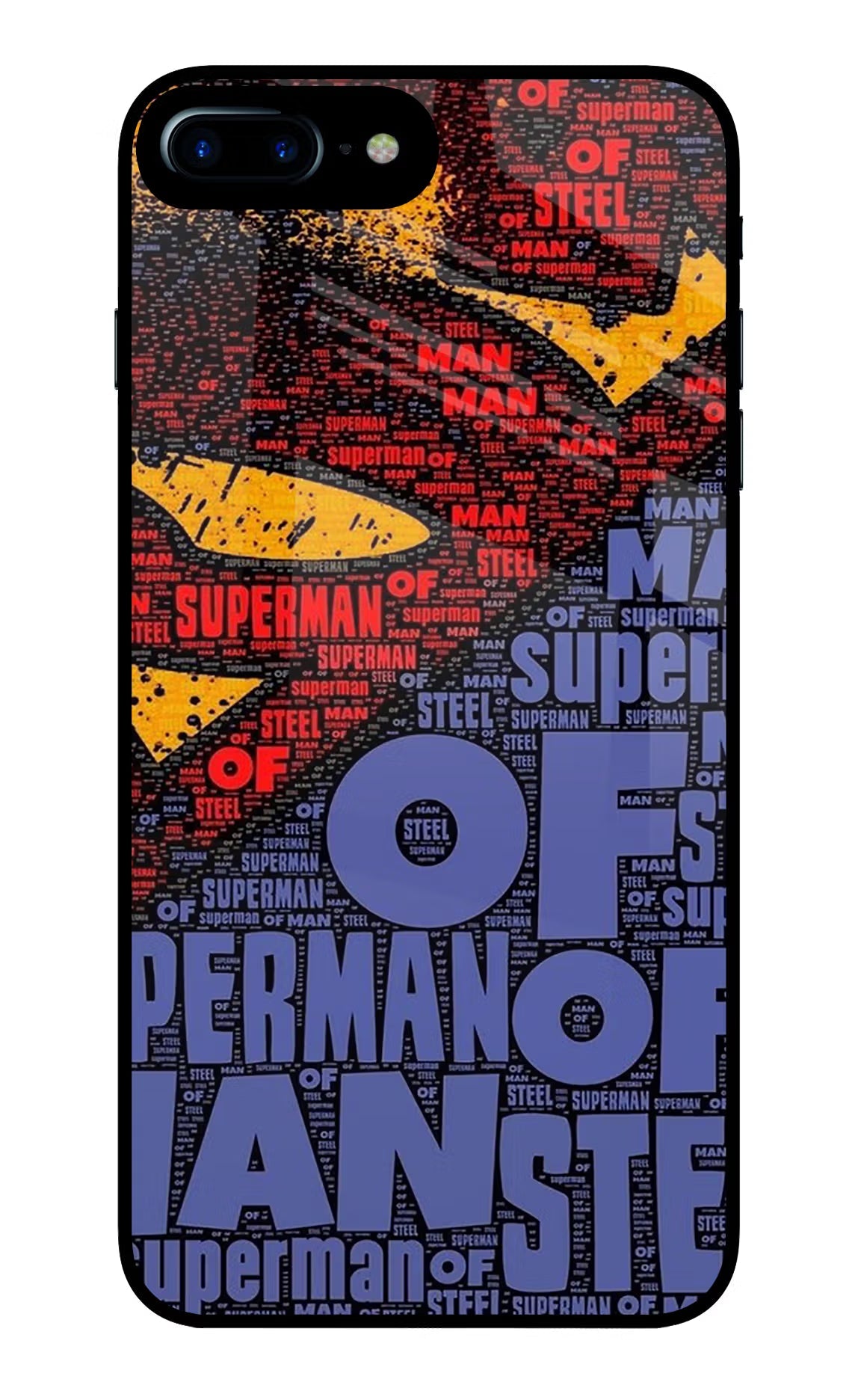 Superman iPhone 7 Plus Glass Case Back Cover by Casekaro