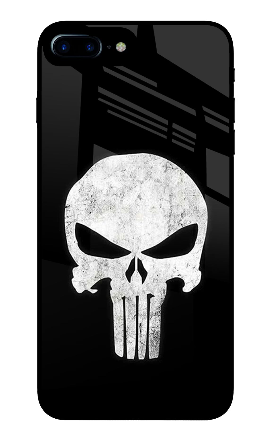 Punisher Skull iPhone 7 Plus Glass Case Back Cover by Casekaro