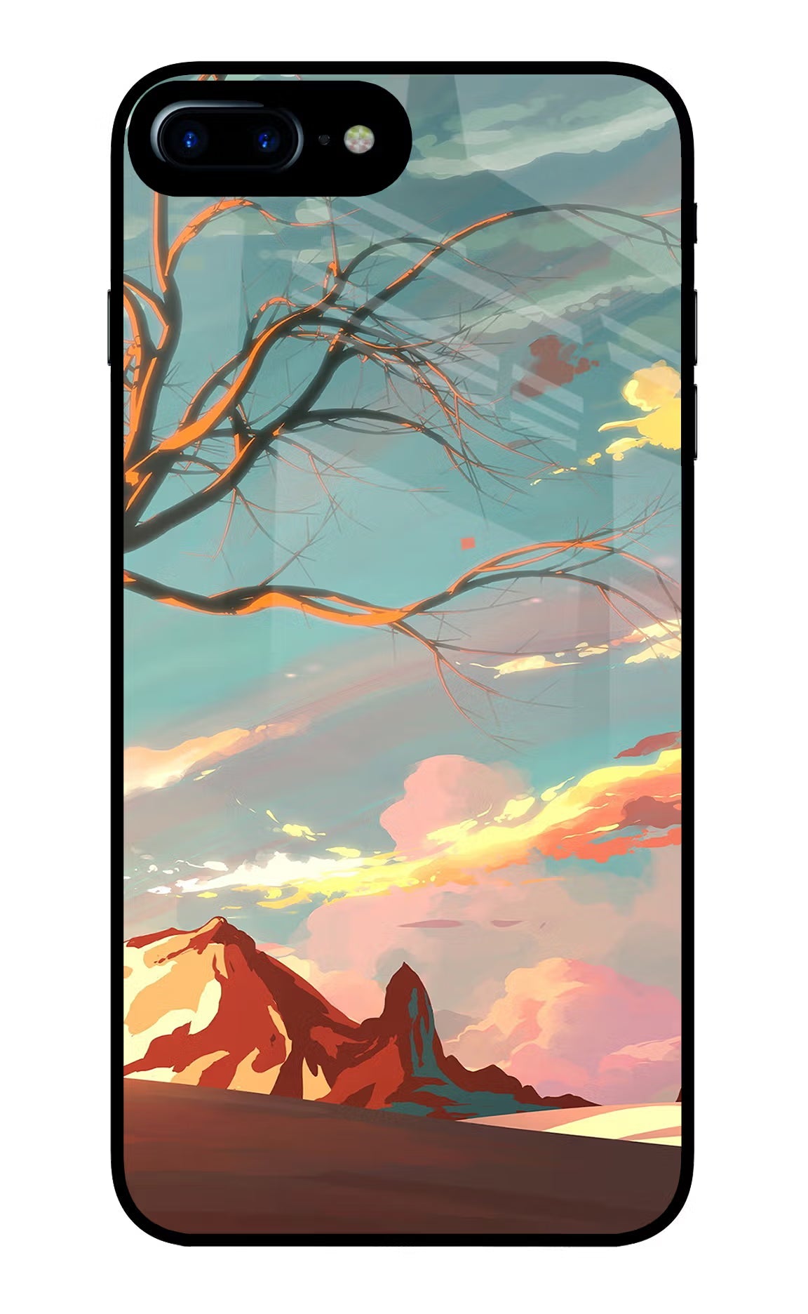 Scenery iPhone 7 Plus Glass Case Back Cover by Casekaro