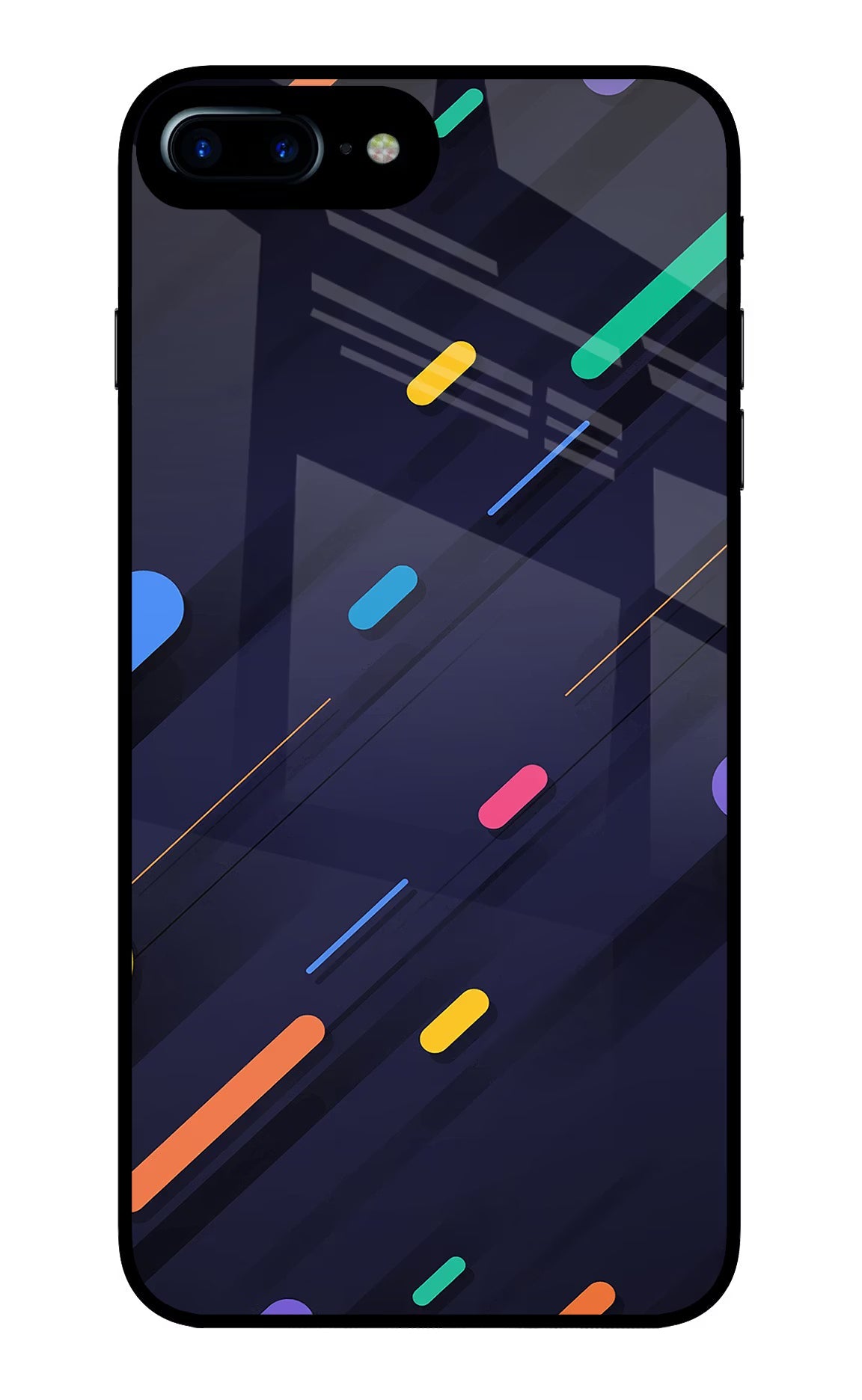 Abstract Design iPhone 7 Plus Glass Case Back Cover by Casekaro
