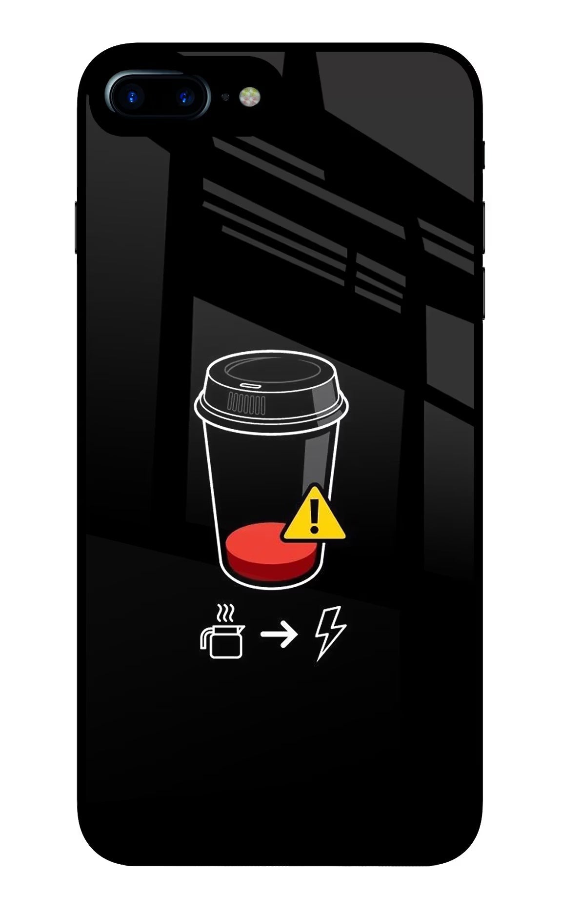 Coffee iPhone 7 Plus Glass Case Back Cover by Casekaro
