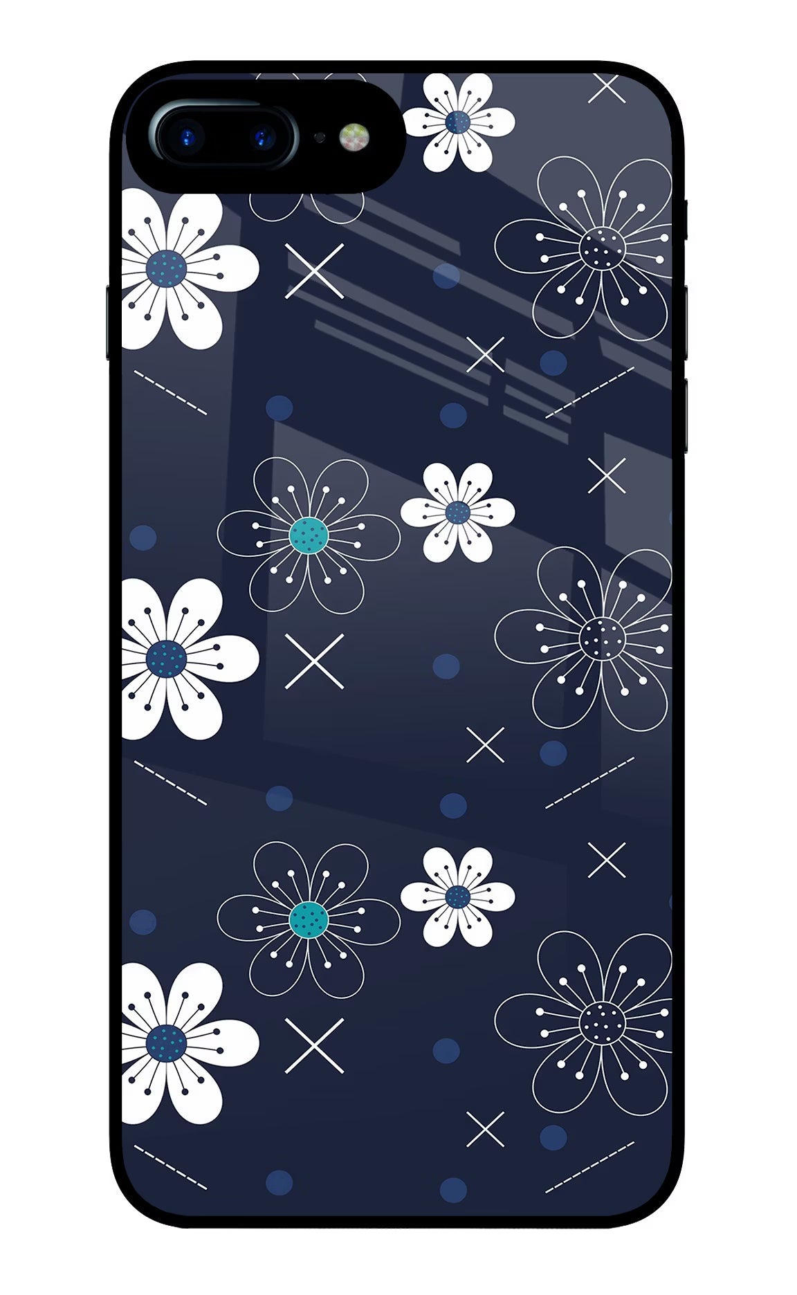 Flowers iPhone 7 Plus Glass Case Back Cover by Casekaro