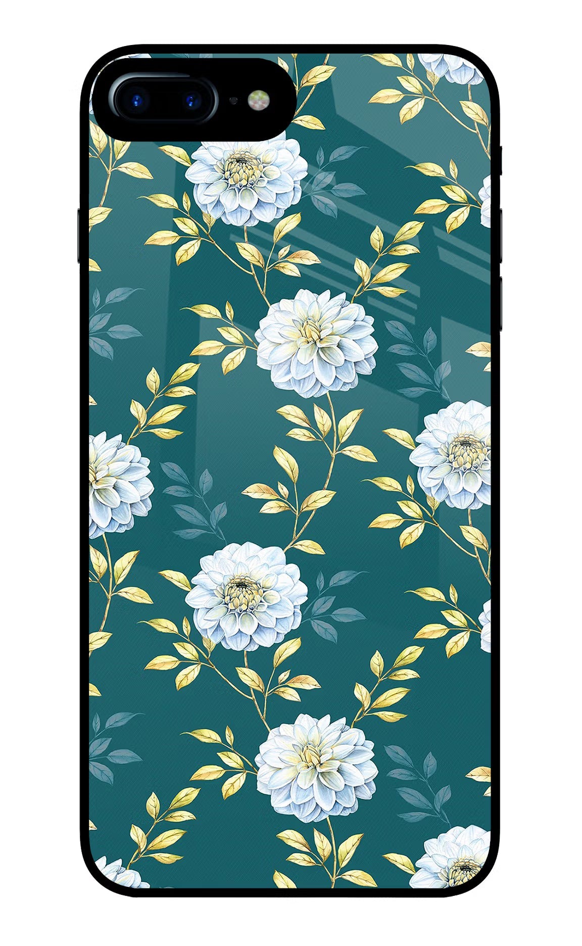Flowers iPhone 7 Plus Glass Case Back Cover by Casekaro