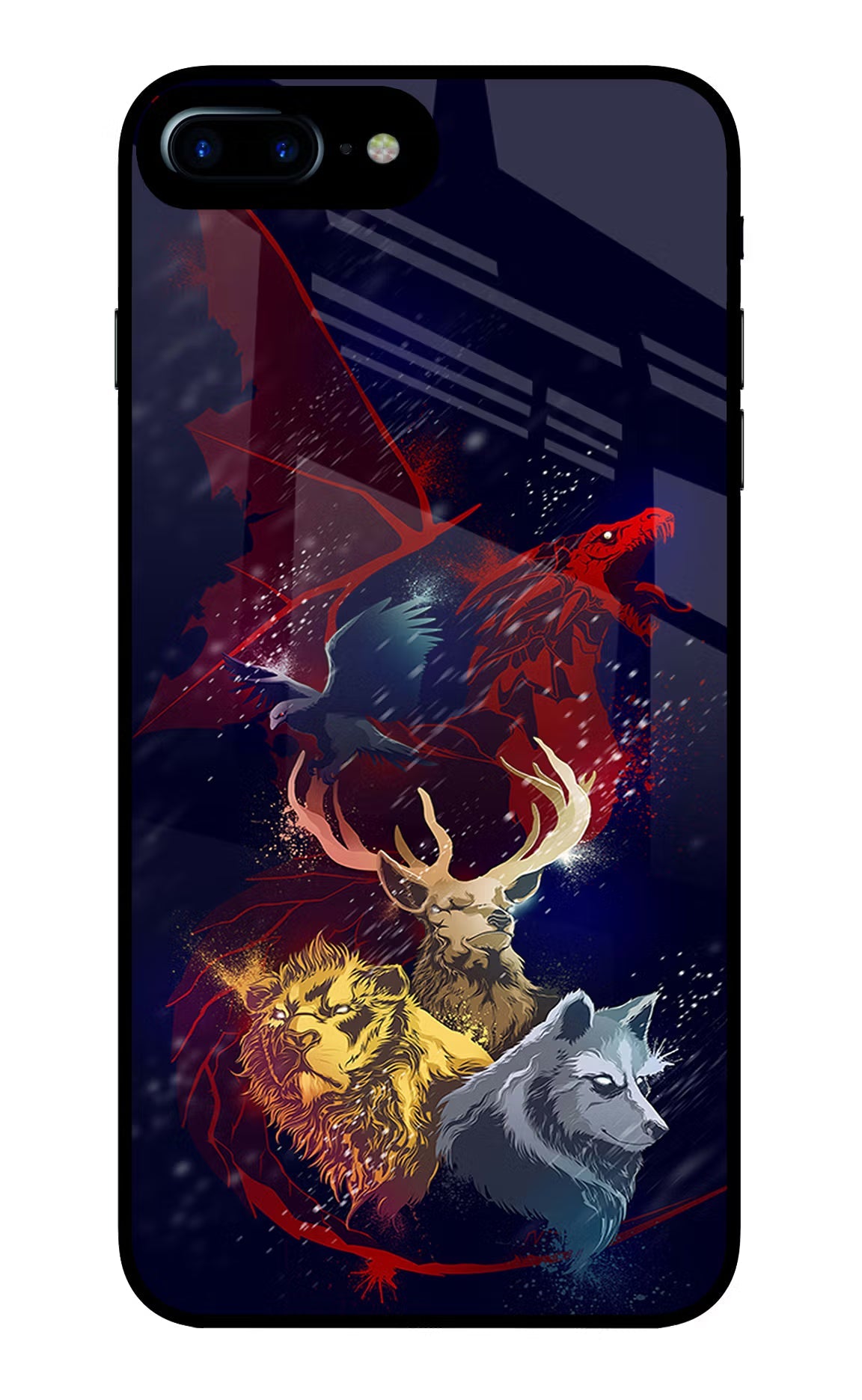 Game Of Thrones iPhone 7 Plus Glass Case Back Cover by Casekaro