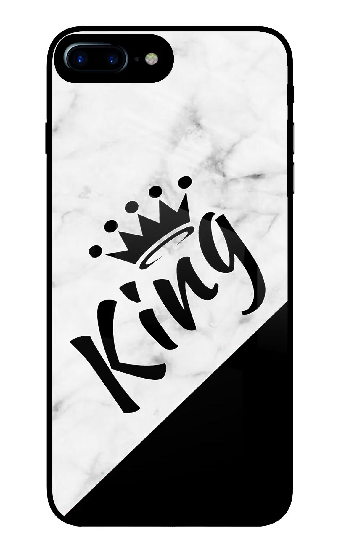King iPhone 8 Plus Glass Case Back Cover by Casekaro