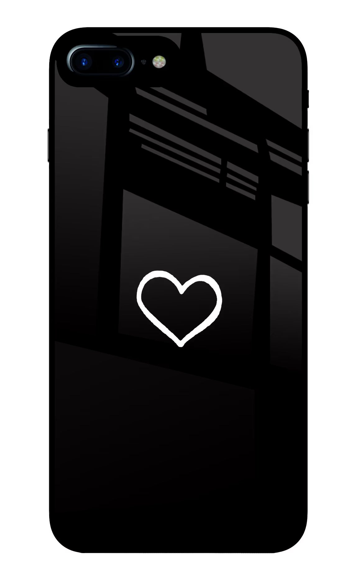 Heart iPhone 8 Plus Glass Case Back Cover by Casekaro