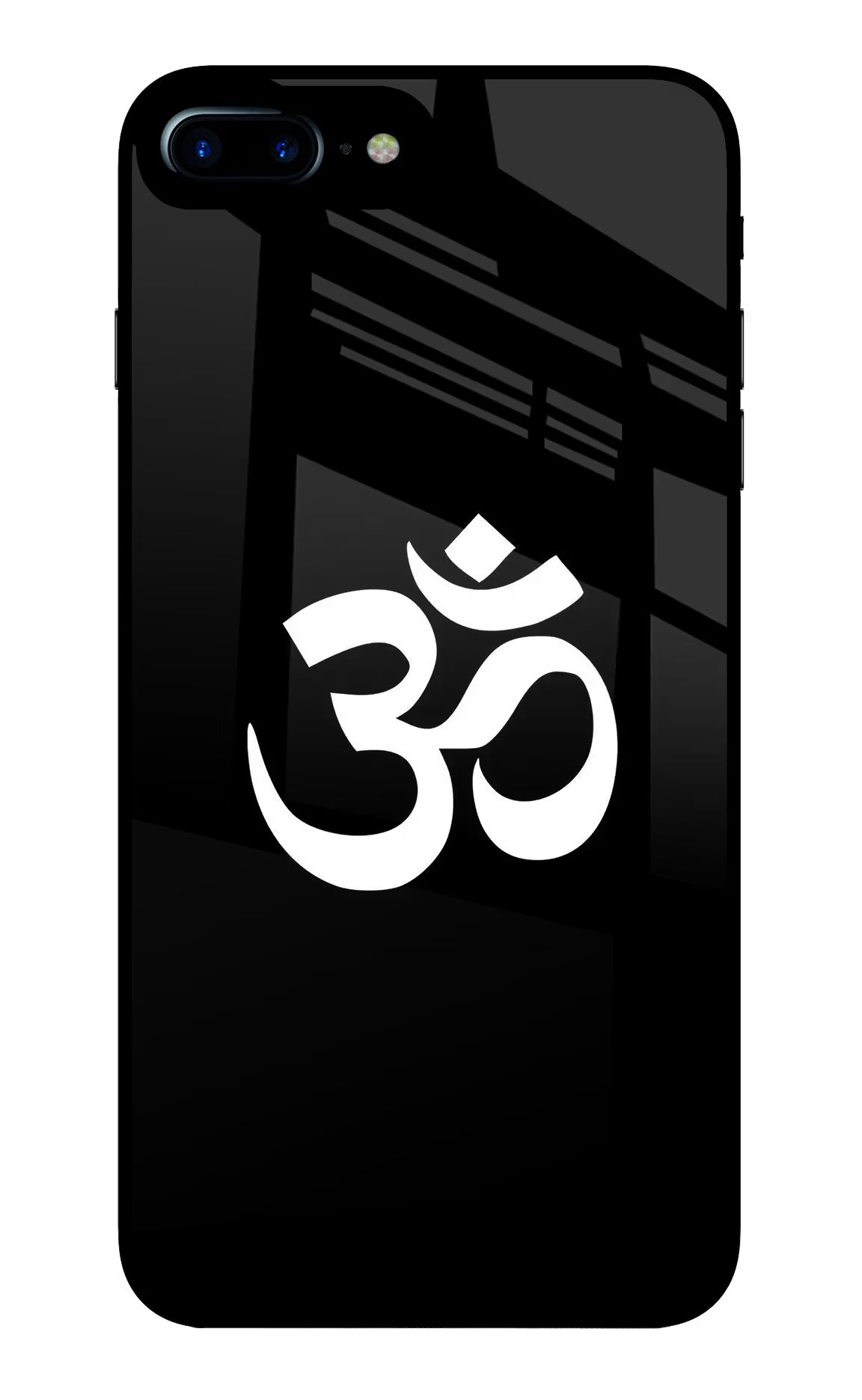 Om iPhone 8 Plus Glass Case Back Cover by Casekaro