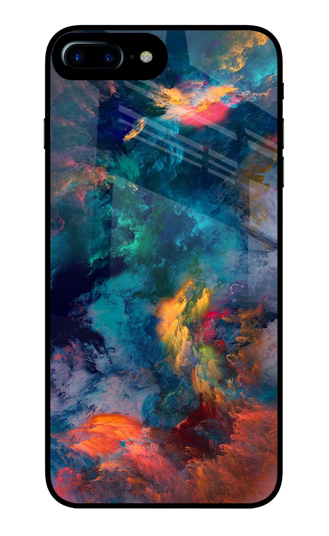 Artwork Paint iPhone 8 Plus Glass Case Back Cover by Casekaro