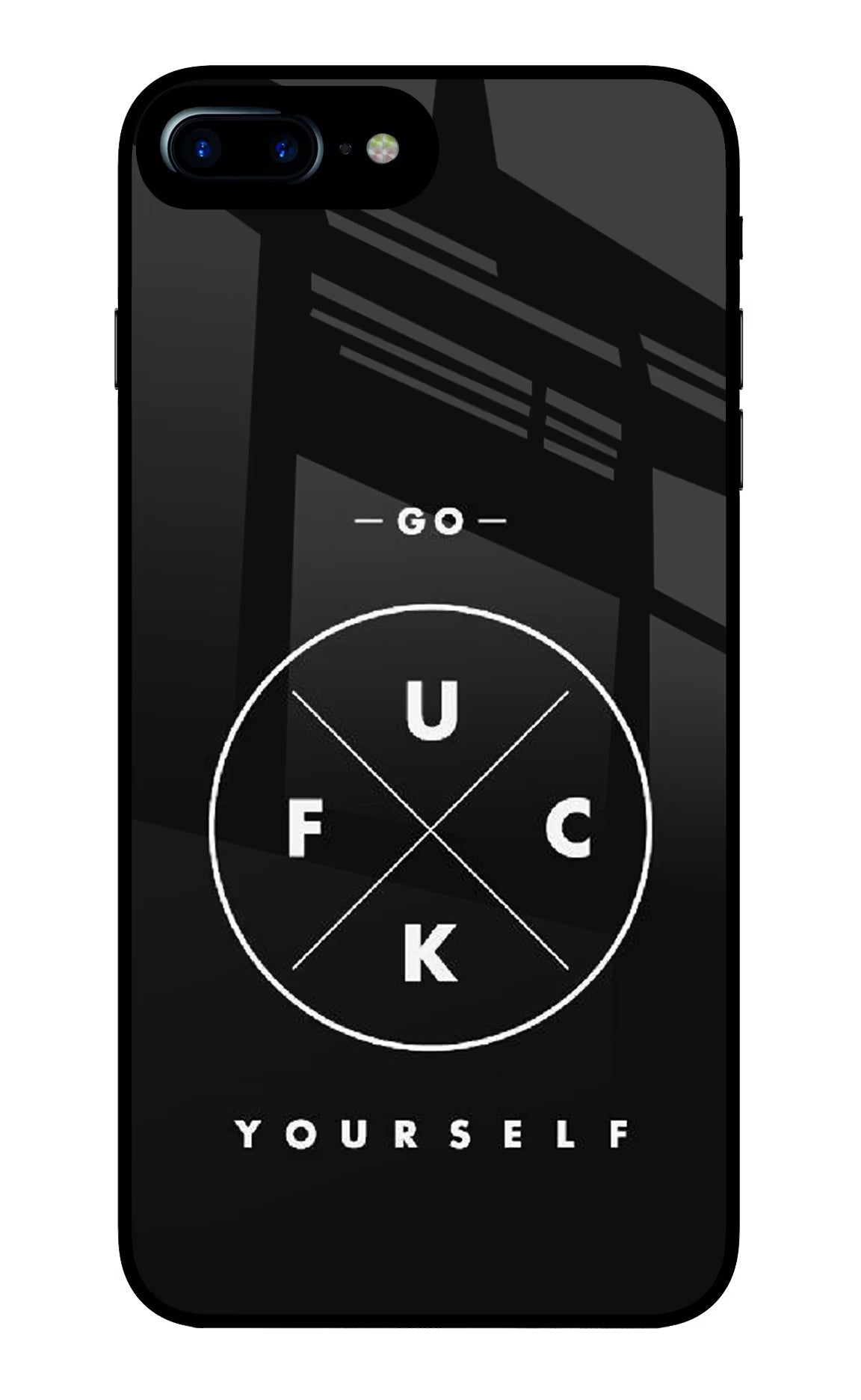 Go Fuck Yourself iPhone 8 Plus Glass Case Back Cover by Casekaro