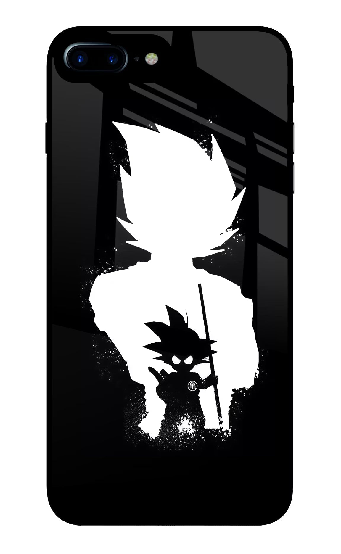 Goku Shadow iPhone 8 Plus Glass Case Back Cover by Casekaro
