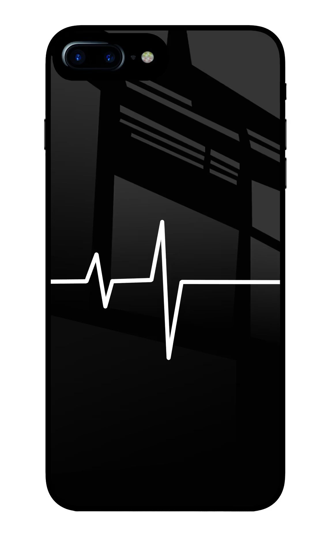 Heart Beats iPhone 8 Plus Glass Case Back Cover by Casekaro