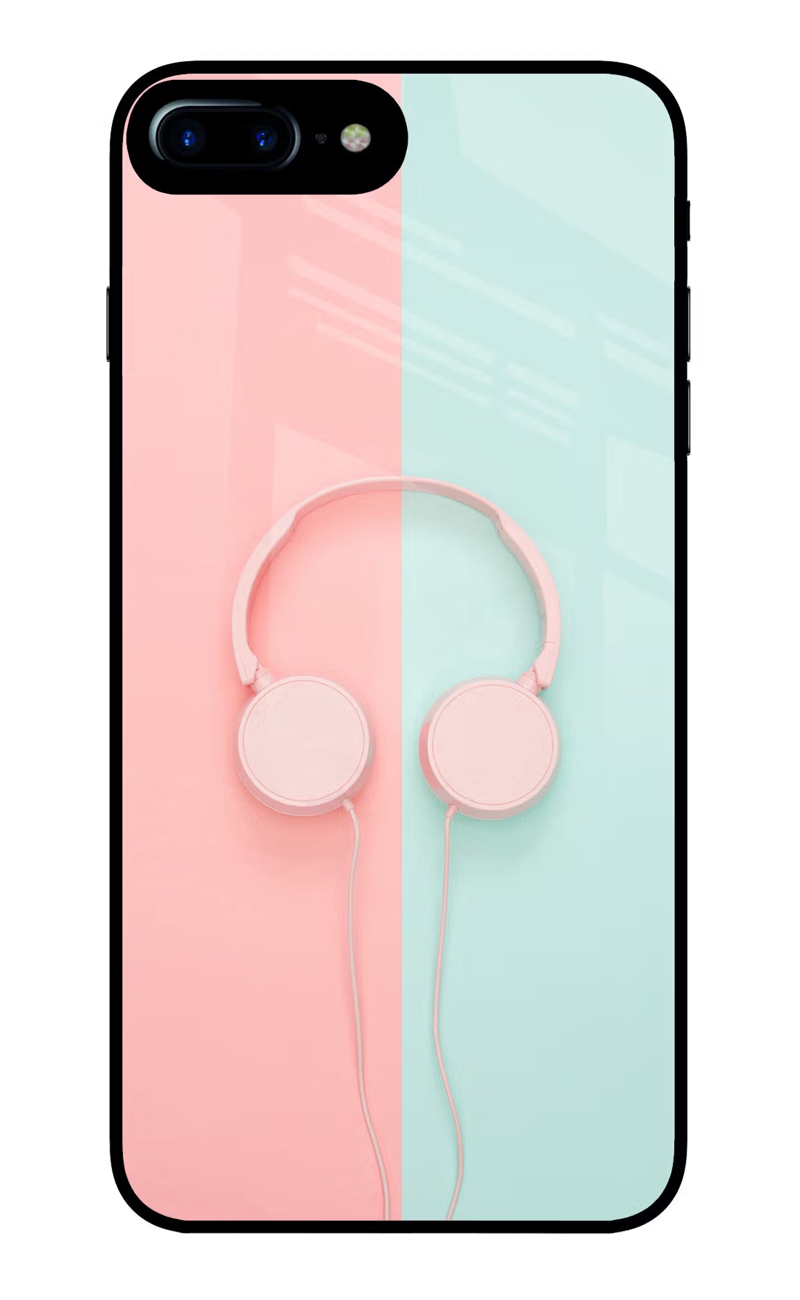 Music Lover iPhone 8 Plus Glass Case Back Cover by Casekaro
