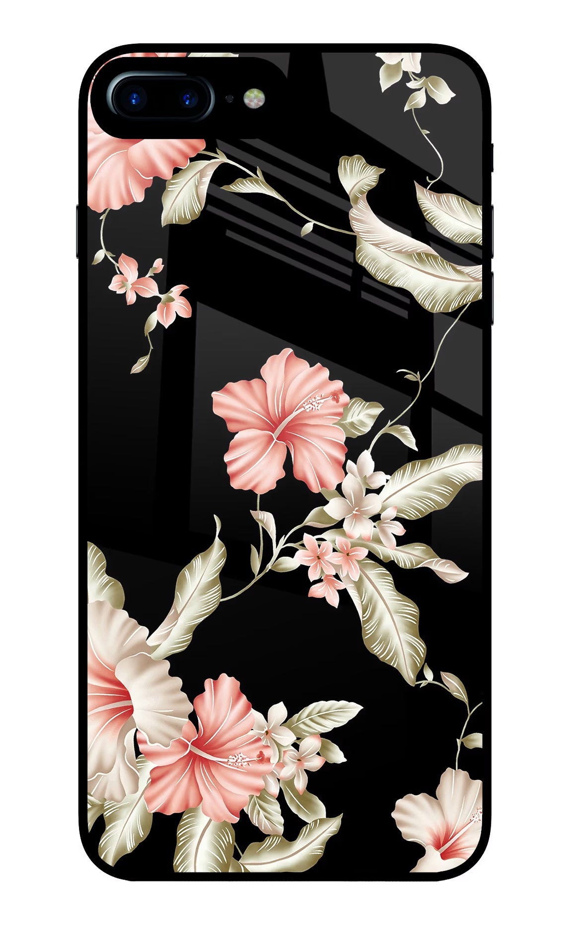 Flowers iPhone 8 Plus Glass Case Back Cover by Casekaro