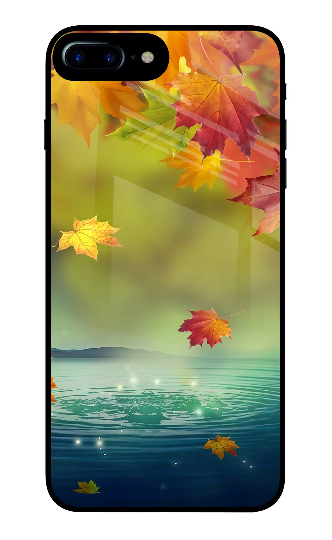 Flowers iPhone 8 Plus Glass Case Back Cover by Casekaro