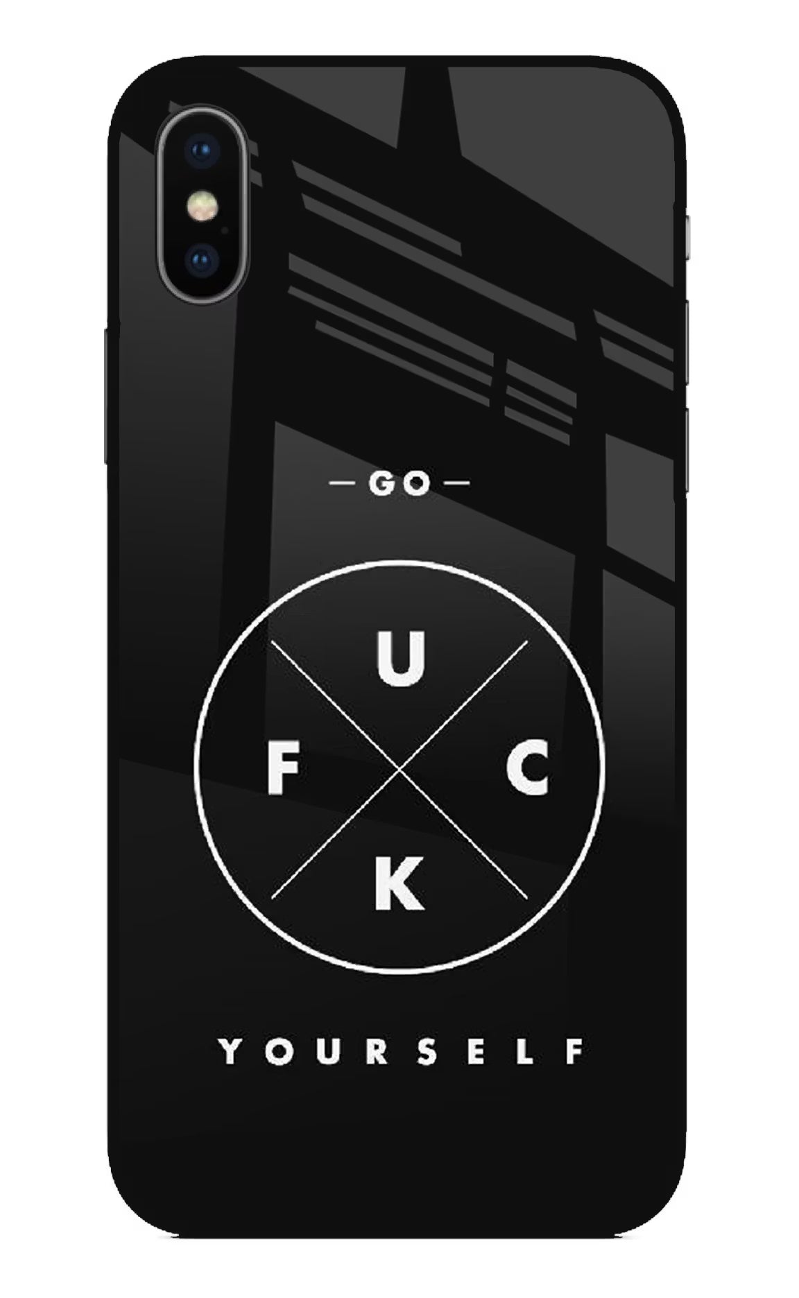 Go Fuck Yourself iPhone X Glass Case Back Cover by Casekaro