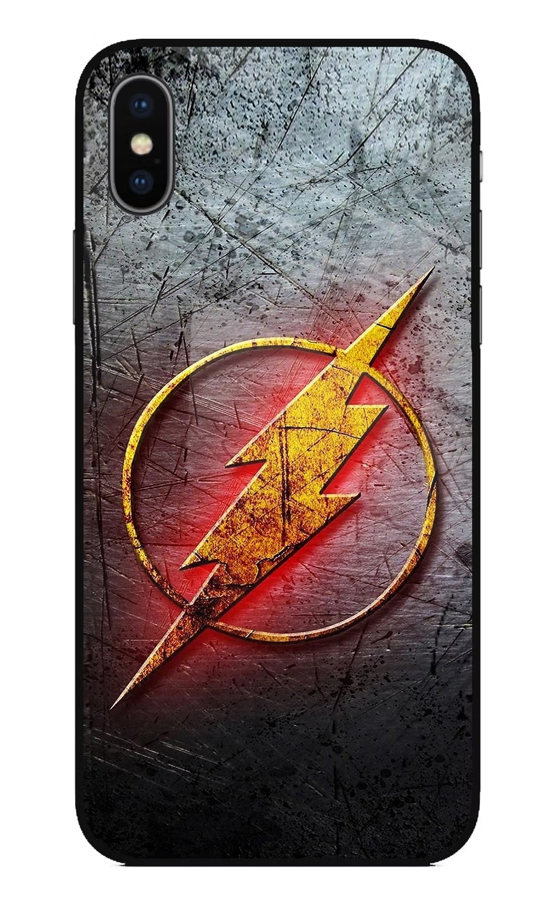 Flash iPhone X Glass Case Back Cover by Casekaro