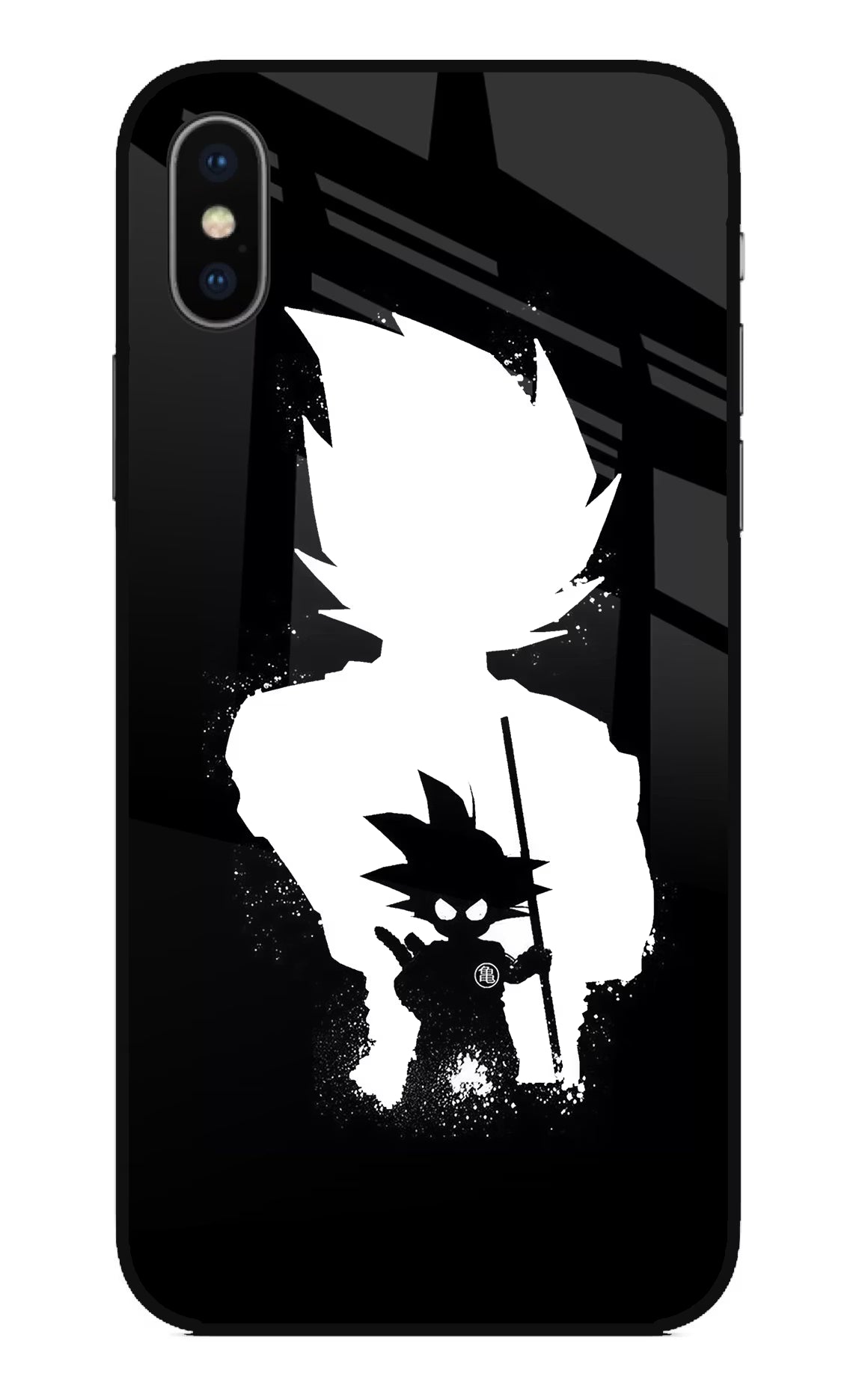 Goku Shadow iPhone X Glass Case Back Cover by Casekaro
